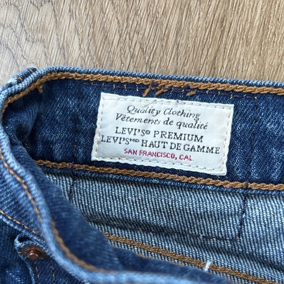 Levi's WEDGIE STRAIGHT Blue Jeans 25 - Picture 6 of 10